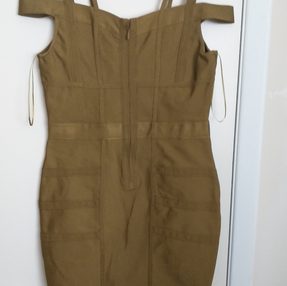 BRAND NEW never worn still w/ tags Olive Green bodycon dress - Picture 3 of 7